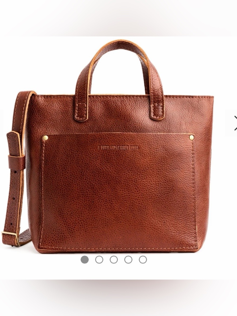 Portland Leather mini crossbody tote ZIP